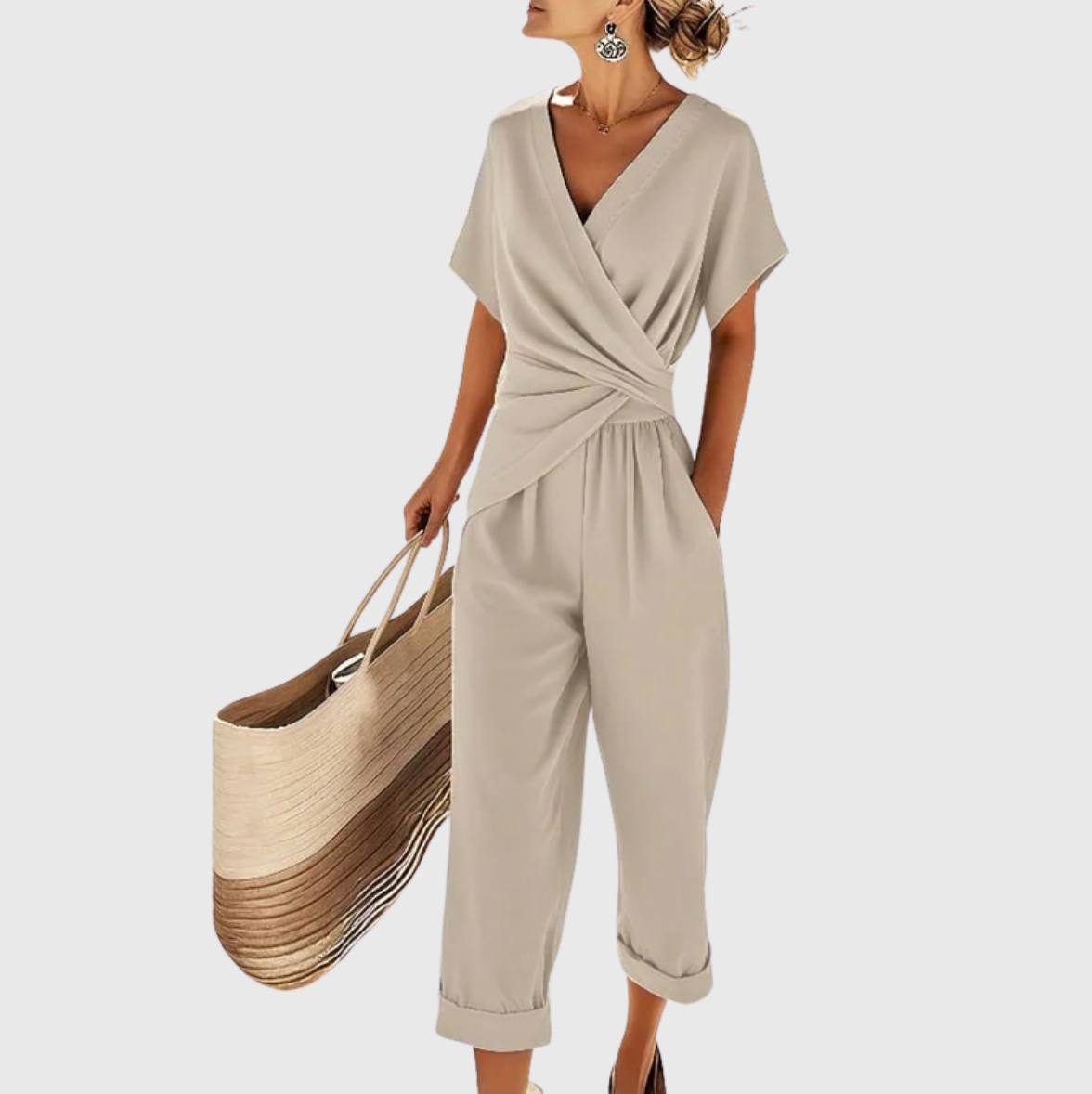 COLLEEN | Mono Cruzado Beige – Elegante y Cómodo
