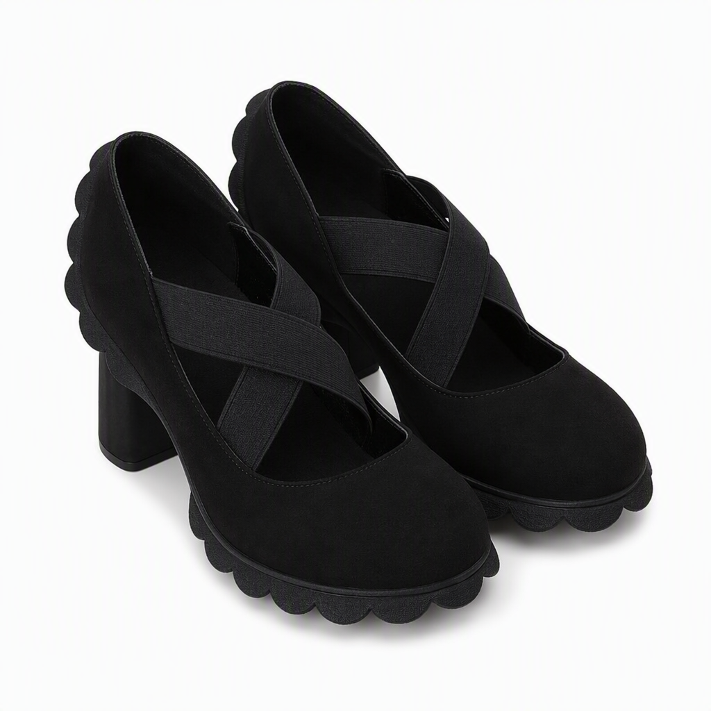 Katia – Scarpe da Donna con Tacco Largo e Cinturini Incrociati