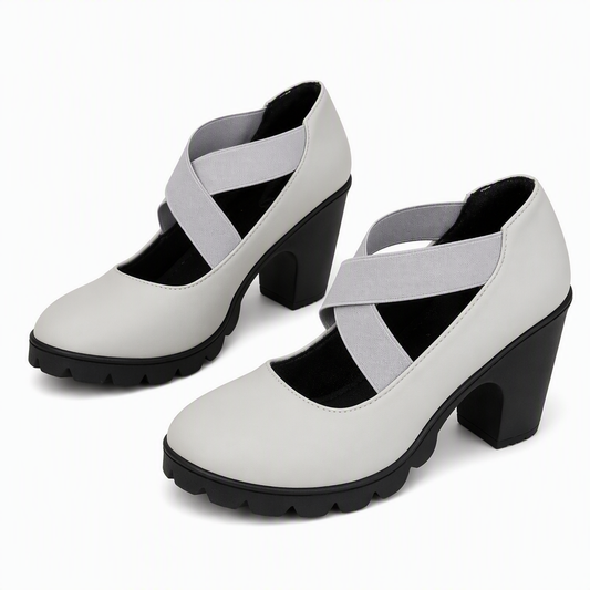 Katia – Scarpe da Donna con Tacco Largo e Cinturini Incrociati