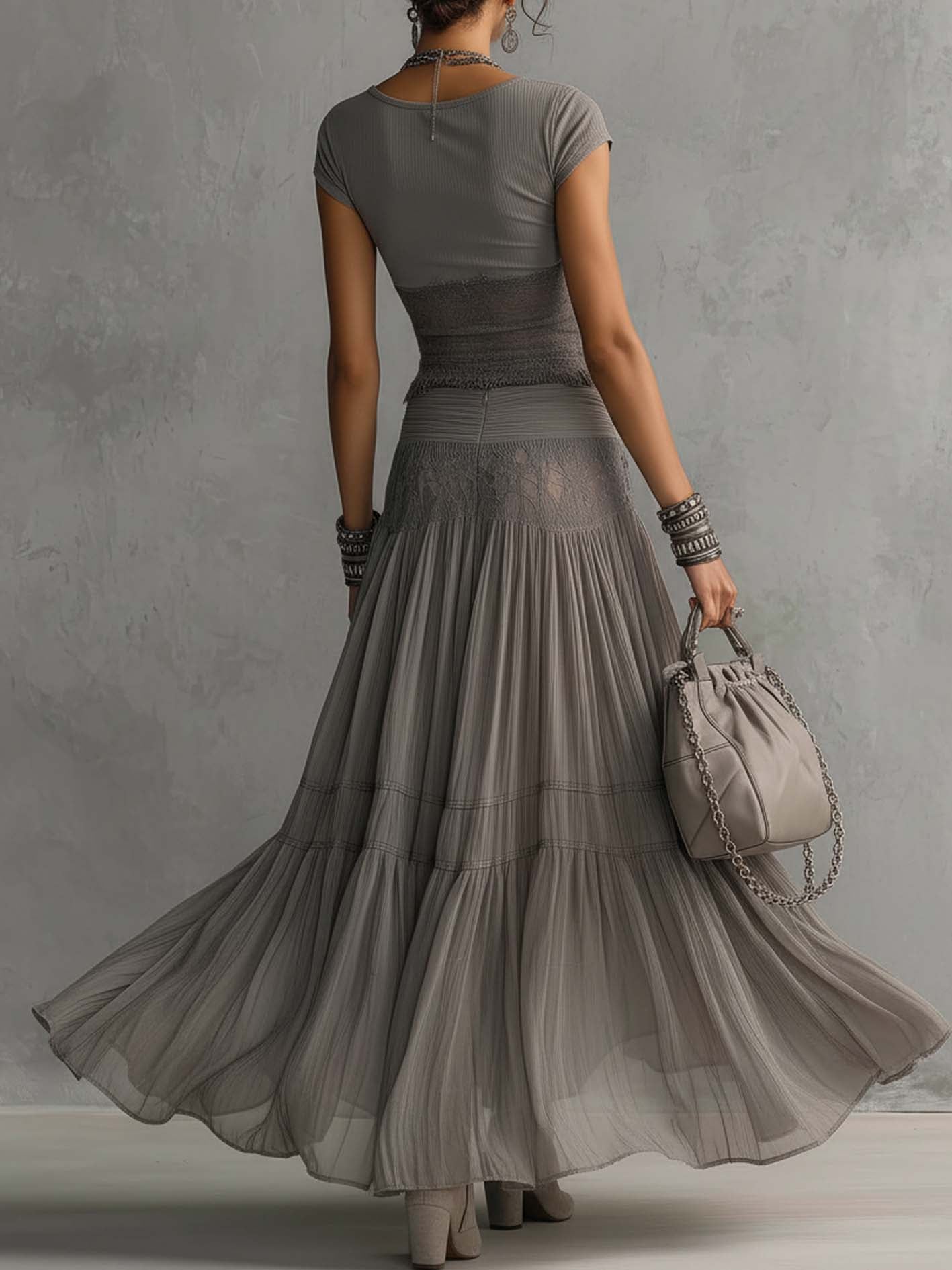 NATALIA – Conjunto Glamour Plateado Premium