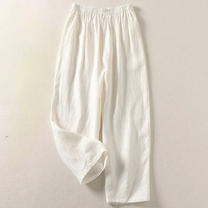 AMALIA – Pantalón Lino Santorini Premium