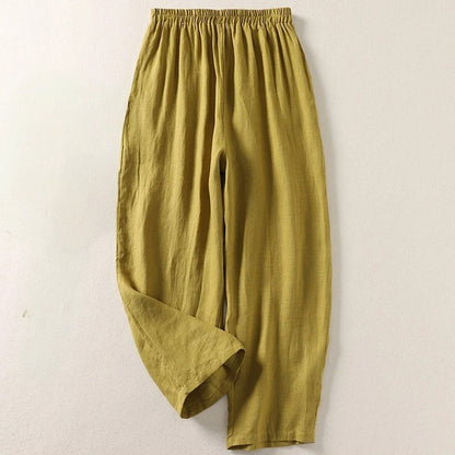 AMALIA – Pantalón Lino Santorini Premium