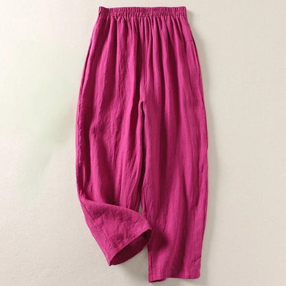 AMALIA – Pantalón Lino Santorini Premium