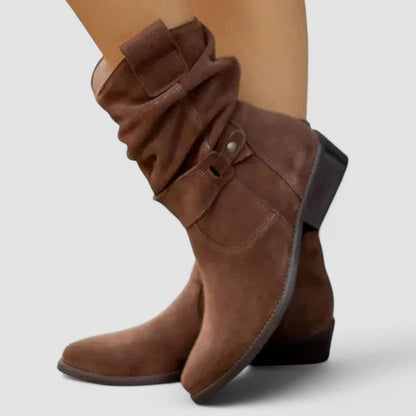 Lucia | Stivaletti Western con Gambale Arricciato