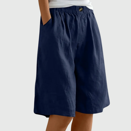 OLIVIA – Bermuda de Lino Fluida Premium