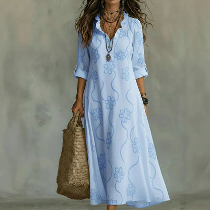 LORENA – Vestido Largo Floral Premium