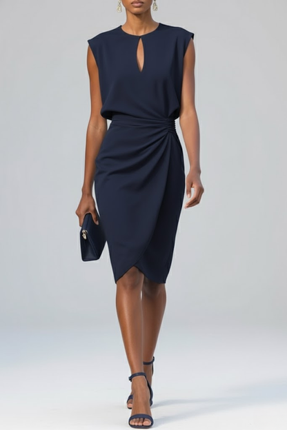 VICTORIA – Vestido Midi Elegancia Celeste