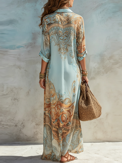 MALENA – Vestido Boho Costa Azul