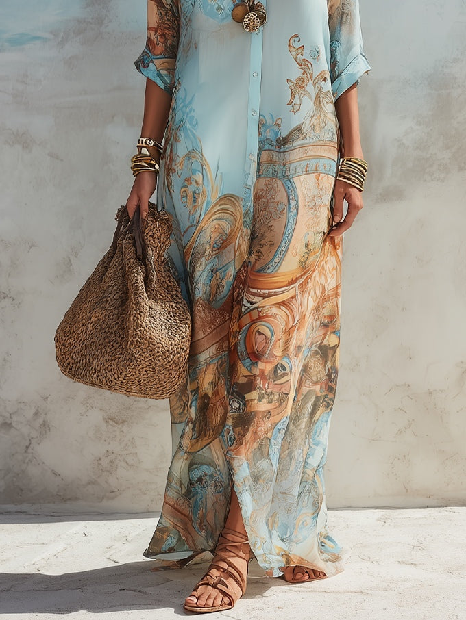 MALENA – Vestido Boho Costa Azul
