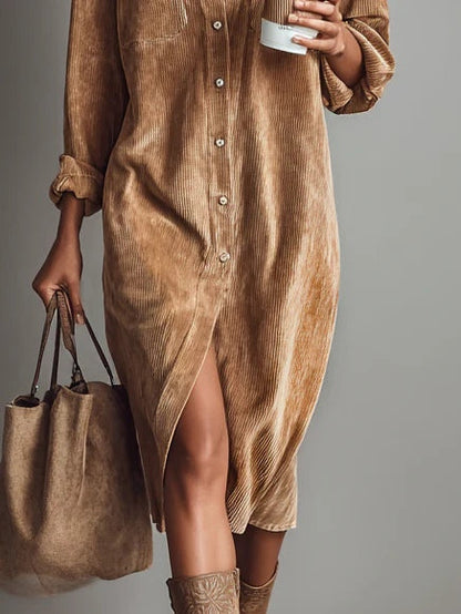Rosaria – Abito Midi Ampio con Doppie Tasche