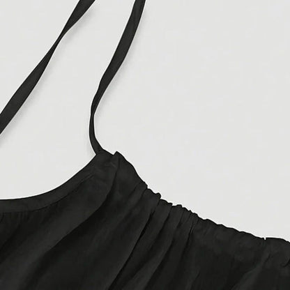 NUANCE | Vestido Negro Tirantes Fluido – Elegante y Versátil