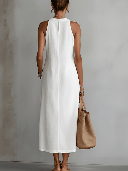 Alexandra – Vestido Lino Mediterráneo