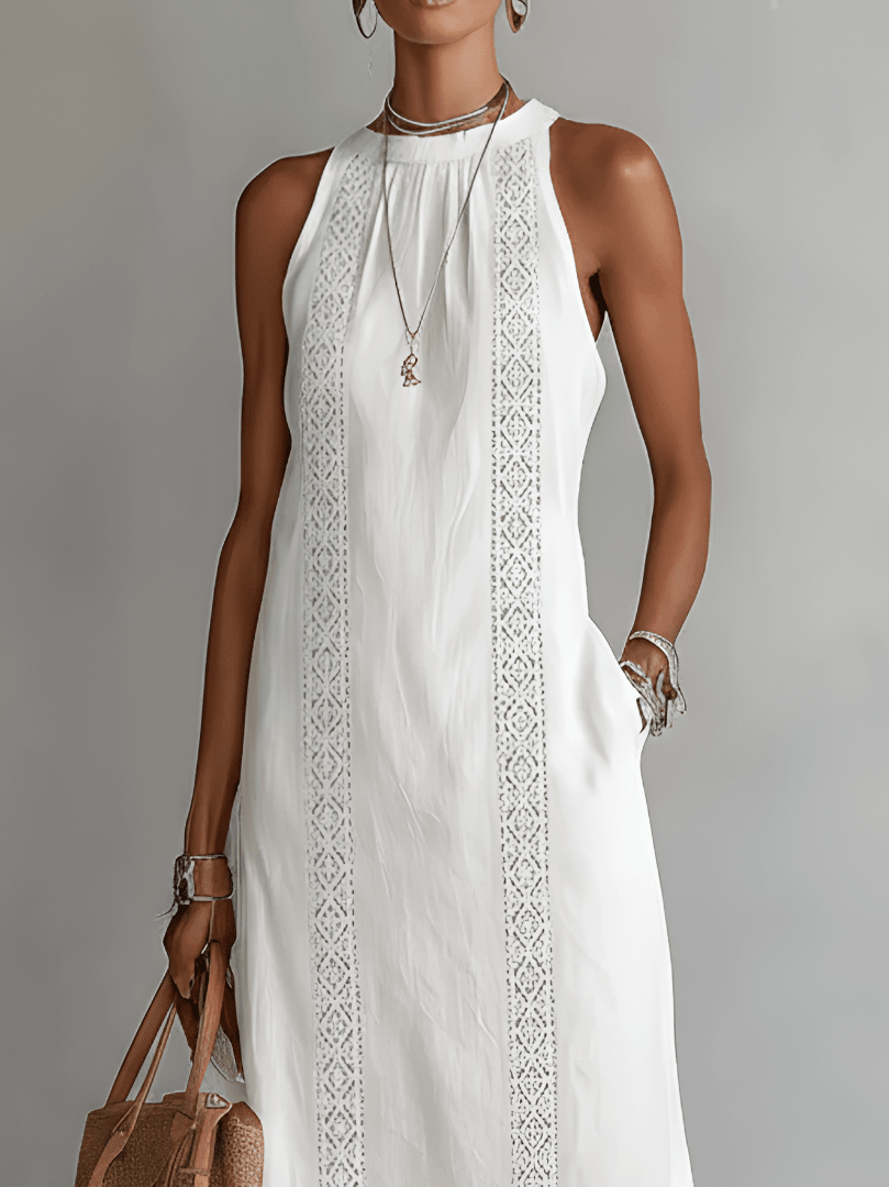Alexandra – Vestido Lino Mediterráneo