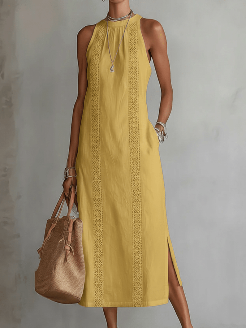 Alexandra – Vestido Lino Mediterráneo