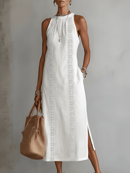 Alexandra – Vestido Lino Mediterráneo