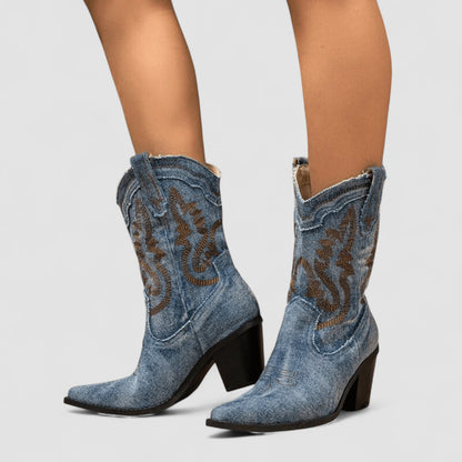 Carla | Stivaletti Western con Ricami