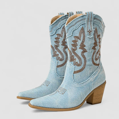 Carla | Stivaletti Western con Ricami