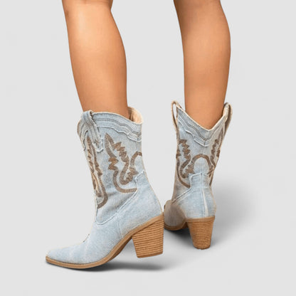 Carla | Stivaletti Western con Ricami
