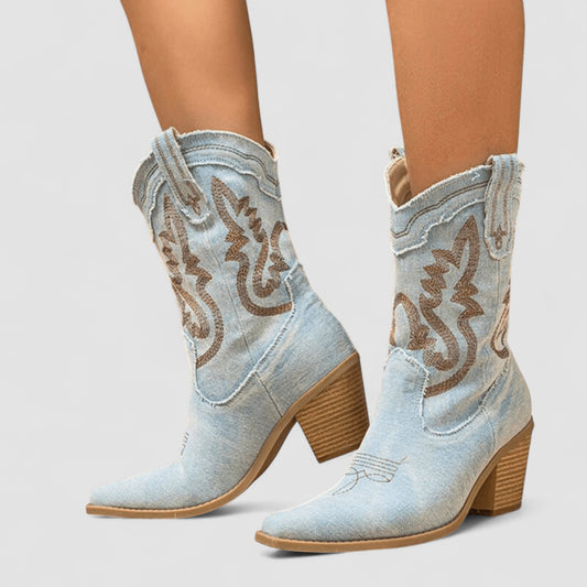 Carla | Stivaletti Western con Ricami