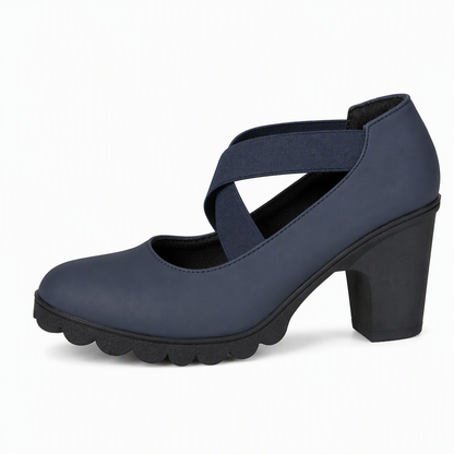 Katia – Scarpe da Donna con Tacco Largo e Cinturini Incrociati