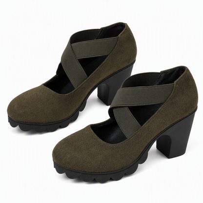 Katia – Scarpe da Donna con Tacco Largo e Cinturini Incrociati